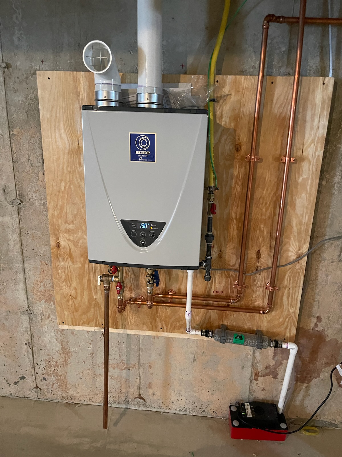 Tankless Water Heater Installation done by Service Relief technician in Manchester, TX
